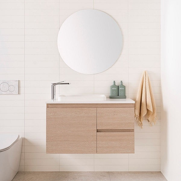 ADP Glacier Lite Ensuite Door and Drawer Twin Vanity with Cherry Pie Top