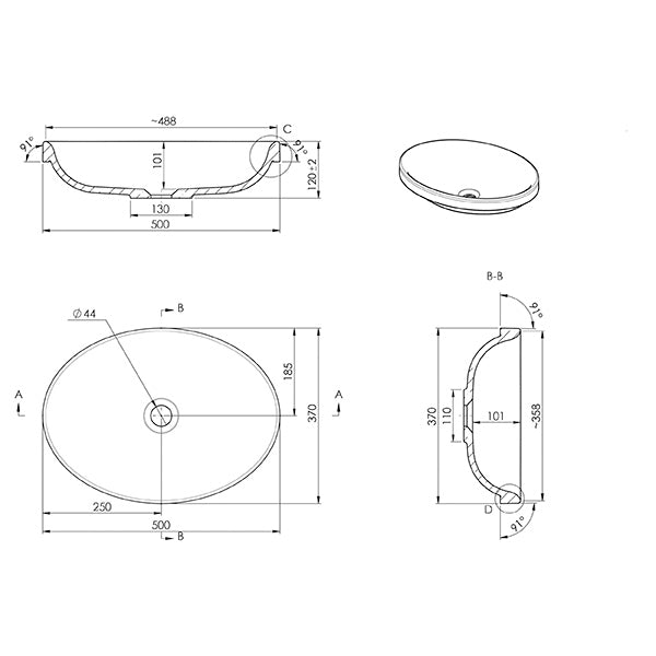 ADP Dignity Semi Inset Basin by ADP - The Blue Space