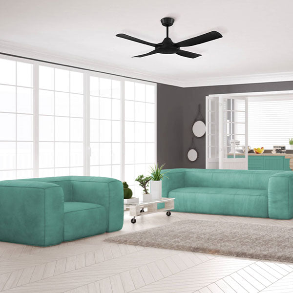 Eglo Bondi 48" 122cm Ceiling Fan - Black - The Blue Space