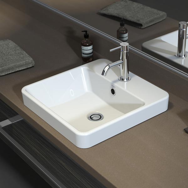 Caroma Carboni Seamless Inset Vanity Basin White