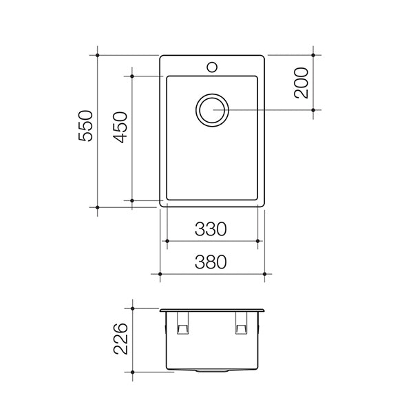 Caroma Compass 35 Litre Flushline Tub by Caroma - The Blue Space