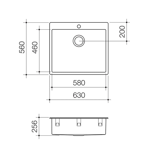 Caroma Compass 70 Litre Flushline Tub by Caroma - The Blue Space