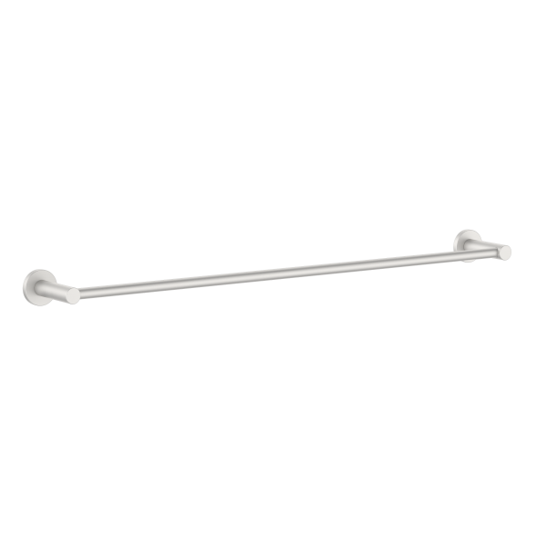 Clark Round Single Towel Rail Brushed Nickel