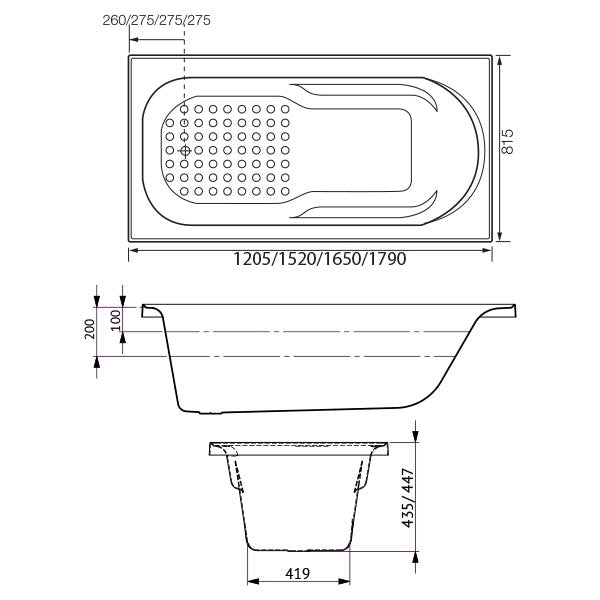 Decina Modena Contour Spa Bath