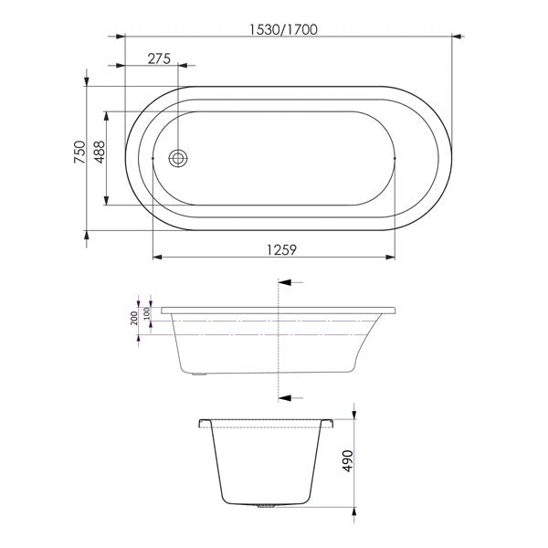 Decina Uno Contour Spa Bath