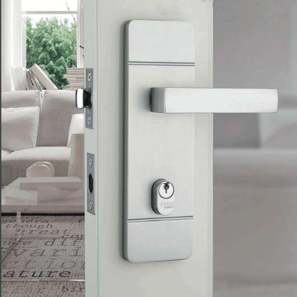 Lane Oxford Touch Plus Lever Door Handle Brushed Satin Chrome