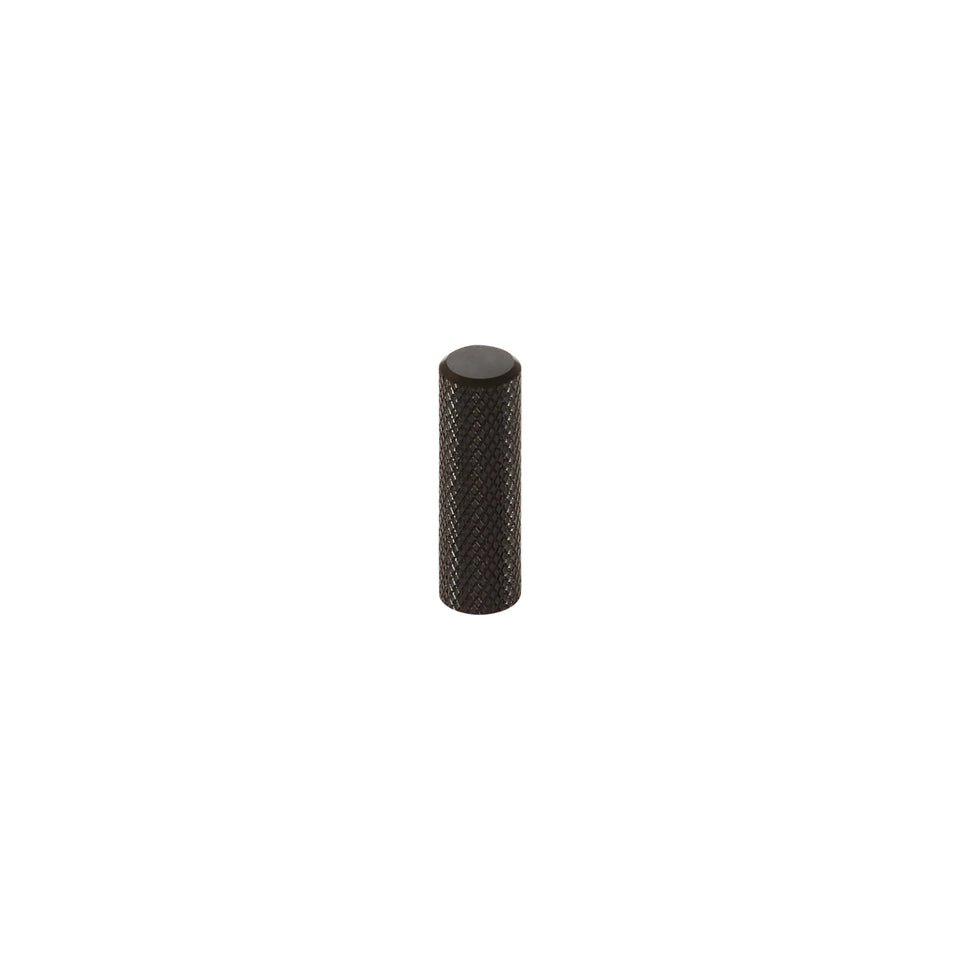 Momo Handles Graf Knurled Cylinder Knob 10mm Brushed Black