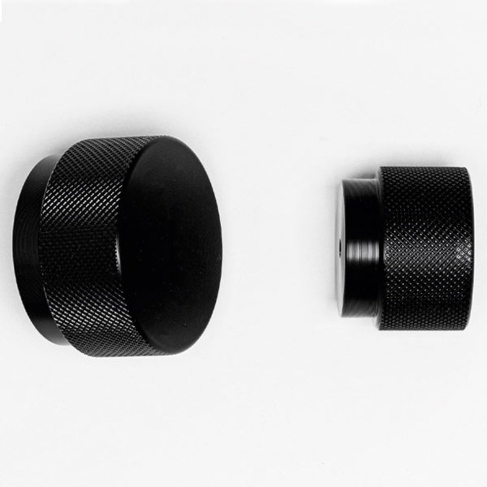Momo Handles Graf Round Knob Brushed Black