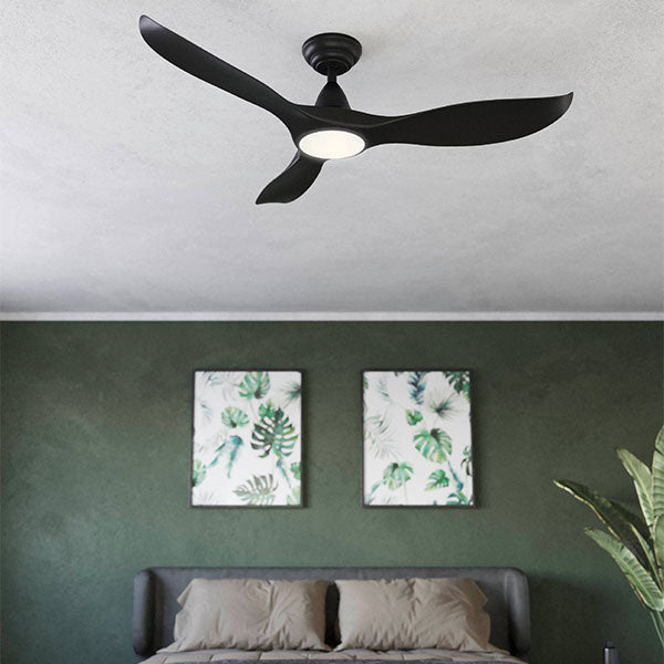 Eglo Noosa 40in 101cm DC Ceiling Fan with 18W LED CCT Light - Black