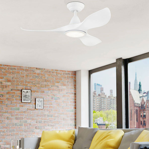 Eglo Noosa 40in 101cm DC Ceiling Fan with 18W LED CCT Light - White