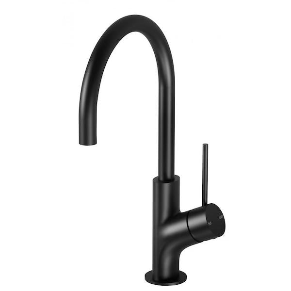 Phoenix Vivid Slimline Oval Sink Mixer 160mm Gooseneck-Matte Black