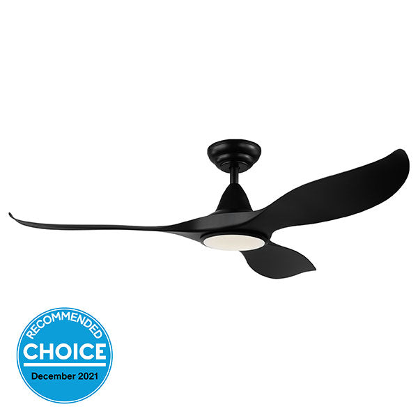 Eglo Noosa 52in 132cm DC Ceiling Fan with 18W LED CCT Light - Black