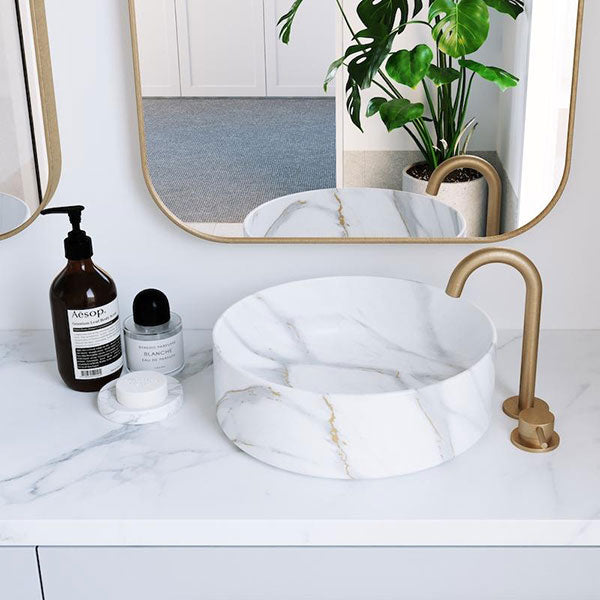 Eight Quarters Regency Circle Gloss White Basin