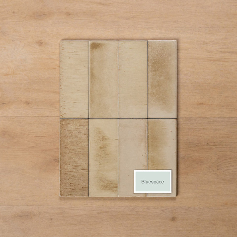 Sicily Beige Gloss Bejmat Cushioned Edge Porcelain Tile 75x200mm