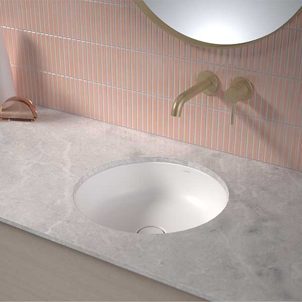 Caroma Liano II 440mm Round Under/Over Counter Basin – White