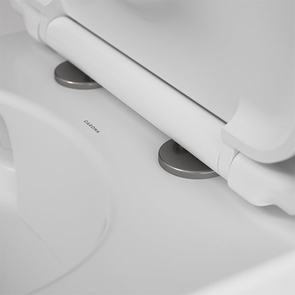 Caroma Toilet Seat Hinge Caps (Urbane / Contura / Riviere) - Gunmetal