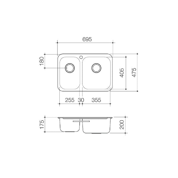 Clark Polar 1.5 Bowl Undermount/Overmount Kitchen Sink