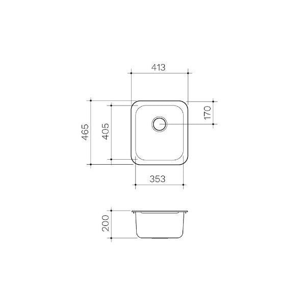 Clark Polar Single Bowl Undermount/Overmount Kitchen Sink