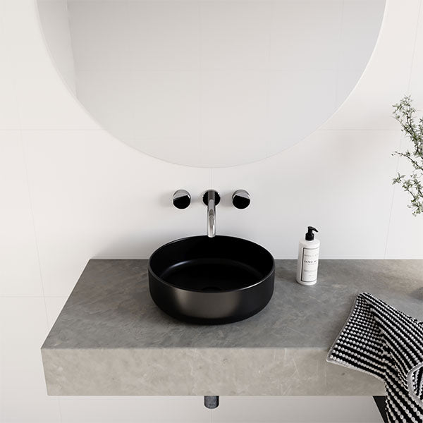 Eight Quarters Amaroo Circle Mini 310mm Above Counter Basin - Matte Black