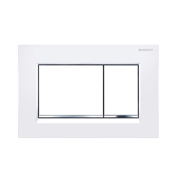 Geberit Sigma20 Square Dual Flush Plate White