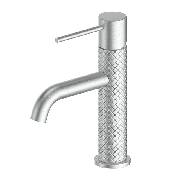 Greens Textura Basin Mixer Brushed Stainless Steel