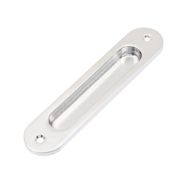Lane Flush Pull Round Brushed Satin Chrome CD2 - The Blue Space