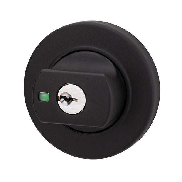 Lockwood 005 Double Cylinder Round Deadbolt Matte Black - The Blue Space