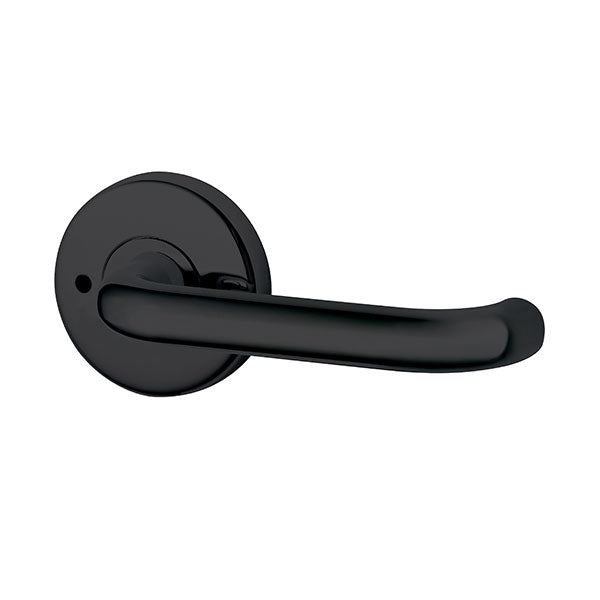 Lockwood Gidgee L37 Velocity Privacy Lever Door Handle Set Large Round Rose Matte Black