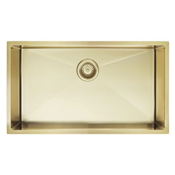 Meir Single Large Bowl Kitchen Sink 760mm - Tiger Bronze