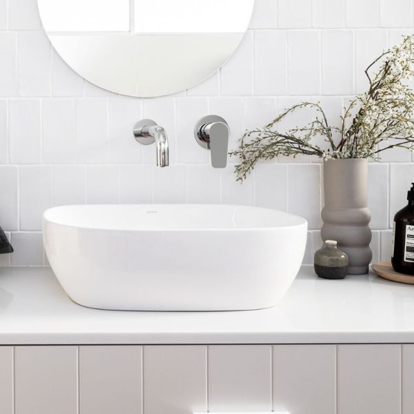 Meir Paddle Round Wall Mixer Chrome