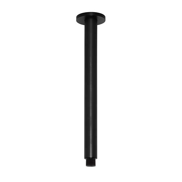 Meir Round Ceiling Shower Arm 300mm Matte Black - The Blue Space