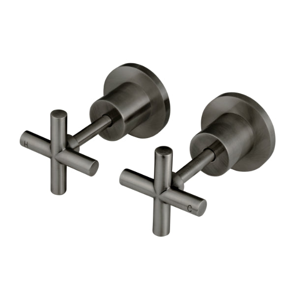 Meir Round Cross Jumper Valve Wall Top Assemblies Shadow