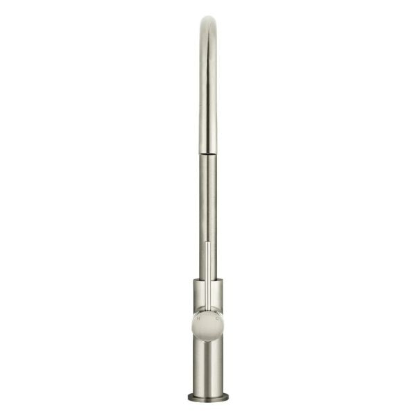 Meir Round Piccola Pull Out Kitchen Sink Mixer Tap - Brushed Nickel