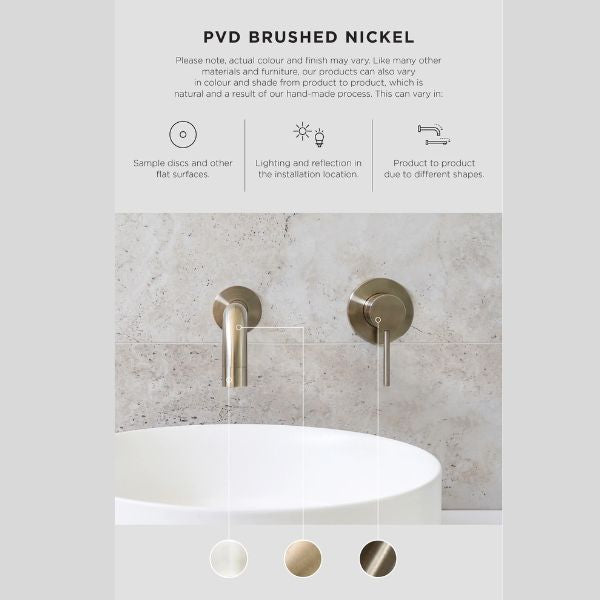 Meir Round Single Towel Rail 600mm Brushed Nickel