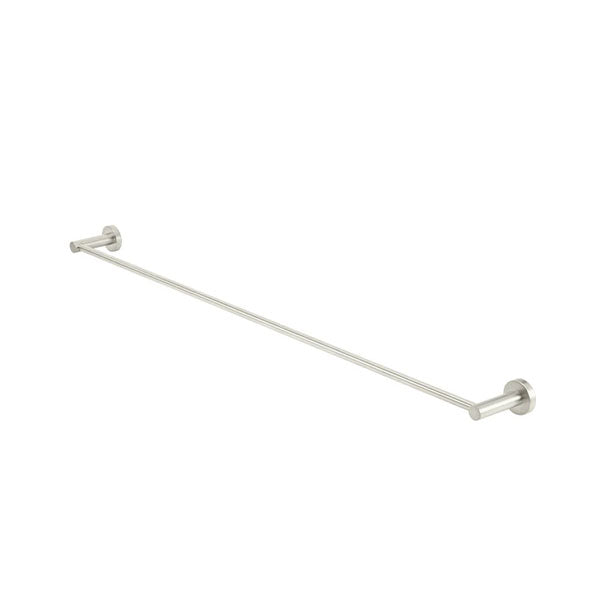 Meir Round Single Towel Rail Brushed Nickel 900mm - The Blue Space