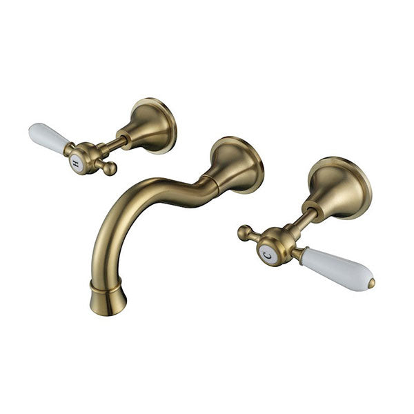 Modern National Bordeaux Wall Bath Set Brushed Bronze
