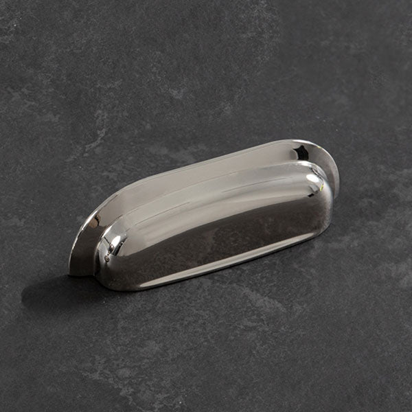 Momo Handles New Hampton Wide Cup Pull 96mm Polished Nickel - The Blue Space