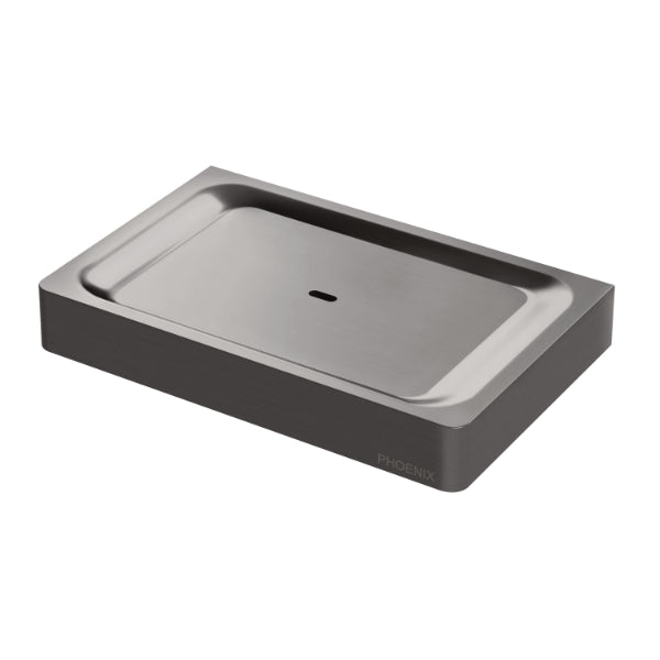 Phoenix Gloss Soap Dish - Brushed Carbon