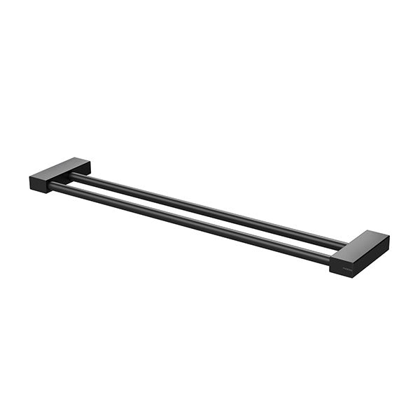 Phoenix Lexi MKII Double Towel Rail 600mm-800mm Matte Black