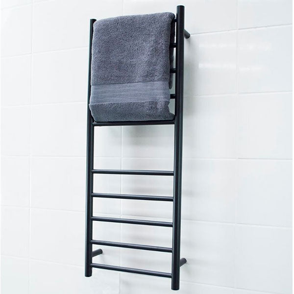 Radiant Round 10 Bar Non-Heated Towel Ladder 430 x 1100 Matte Black