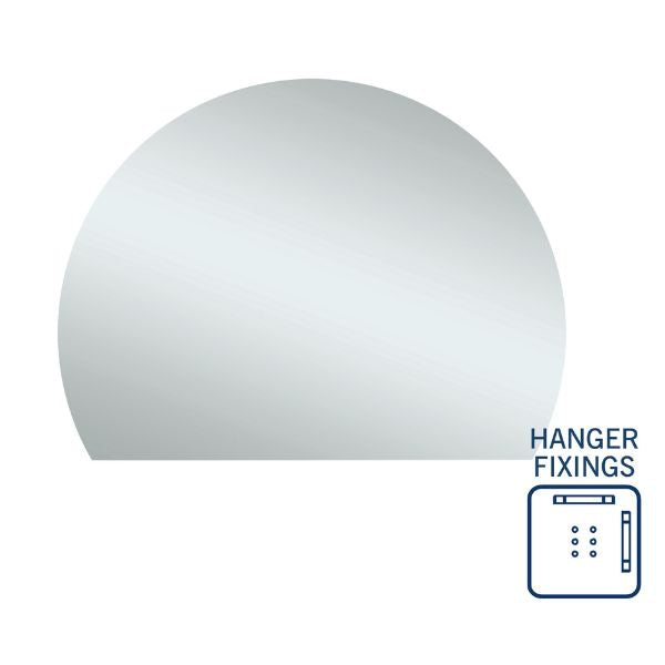Thermogroup Ablaze Mirror D-Shaped Polished Edge Mirror 1200 x 900mm