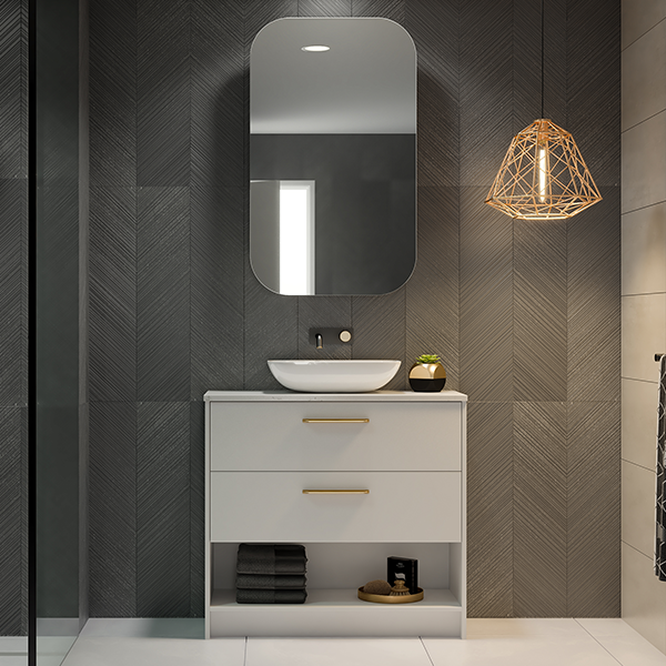 Timberline Karlie Floor Standing Vanity with Silk Surface Top & Basin