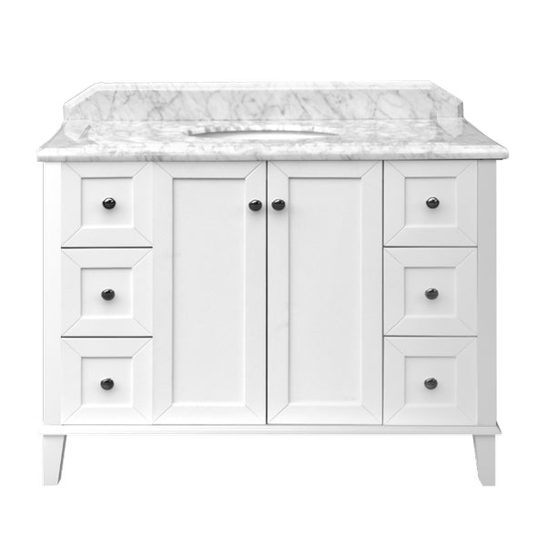 Turner Hastings Coventry 120 x 55 Single Bowl Vanity With White Marble Top