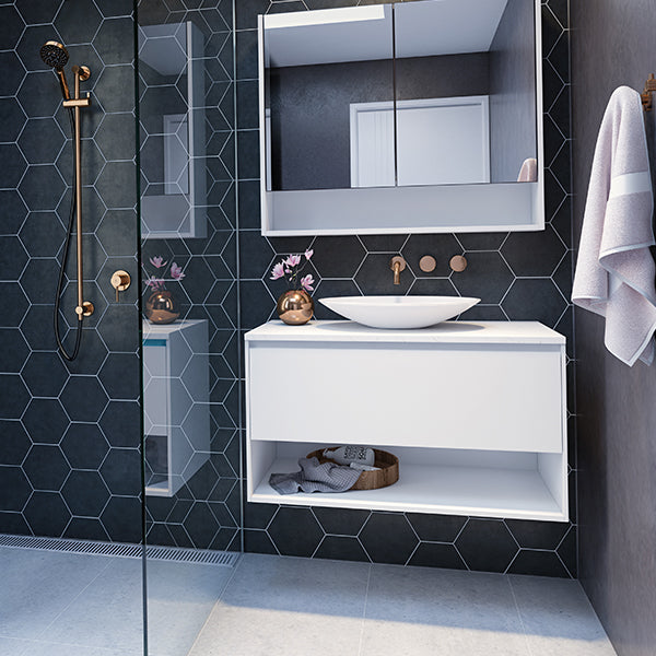 Timberline Kansas Wall Hung Vanity with Above Counter Basin