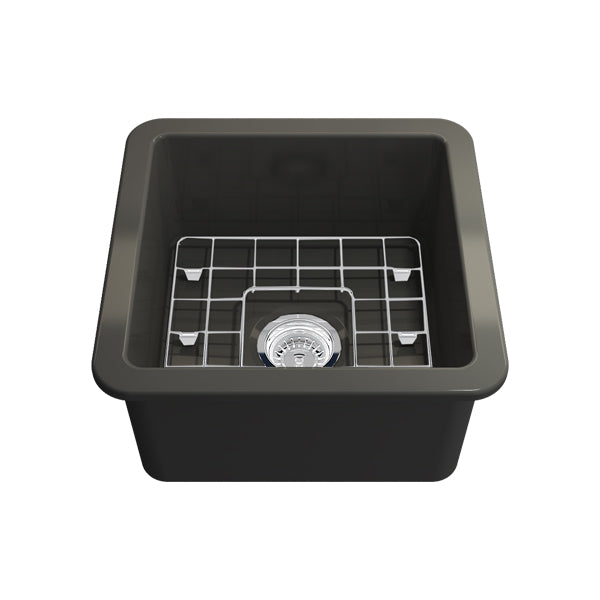 Turner Hastings Cuisine 46 x 46 Inset/Undermount Fine Fireclay Sink - Matte Black