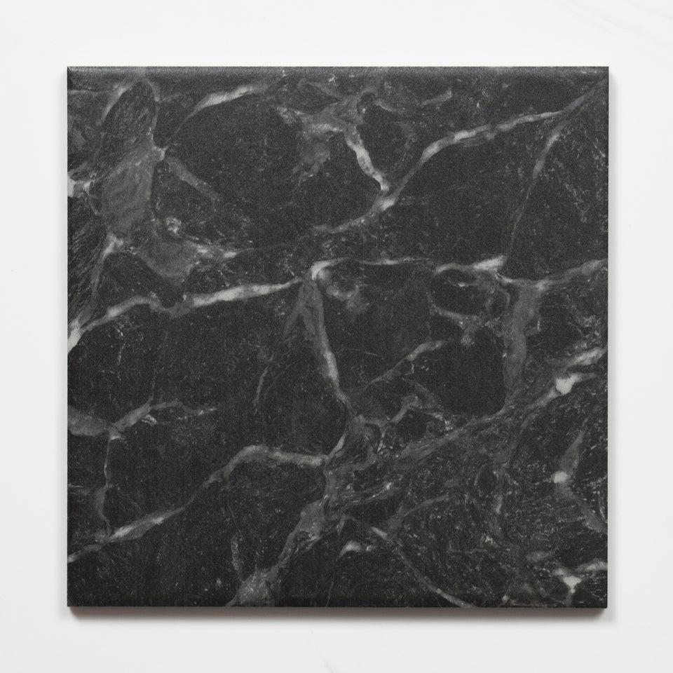 Matrix Black Marble Look Matte Porcelain Tile P3 200mm x 200mm