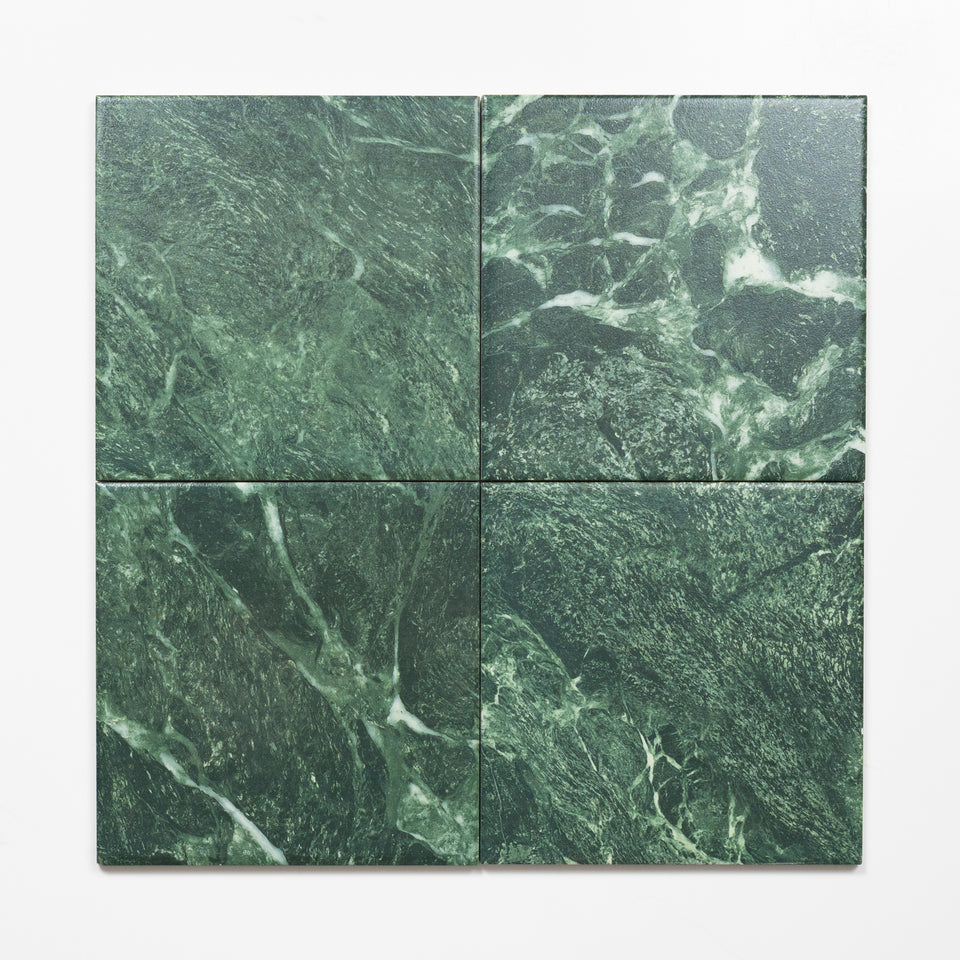 Matrix Green Marble Look Matte Porcelain Tile P3 200mm x 200mm