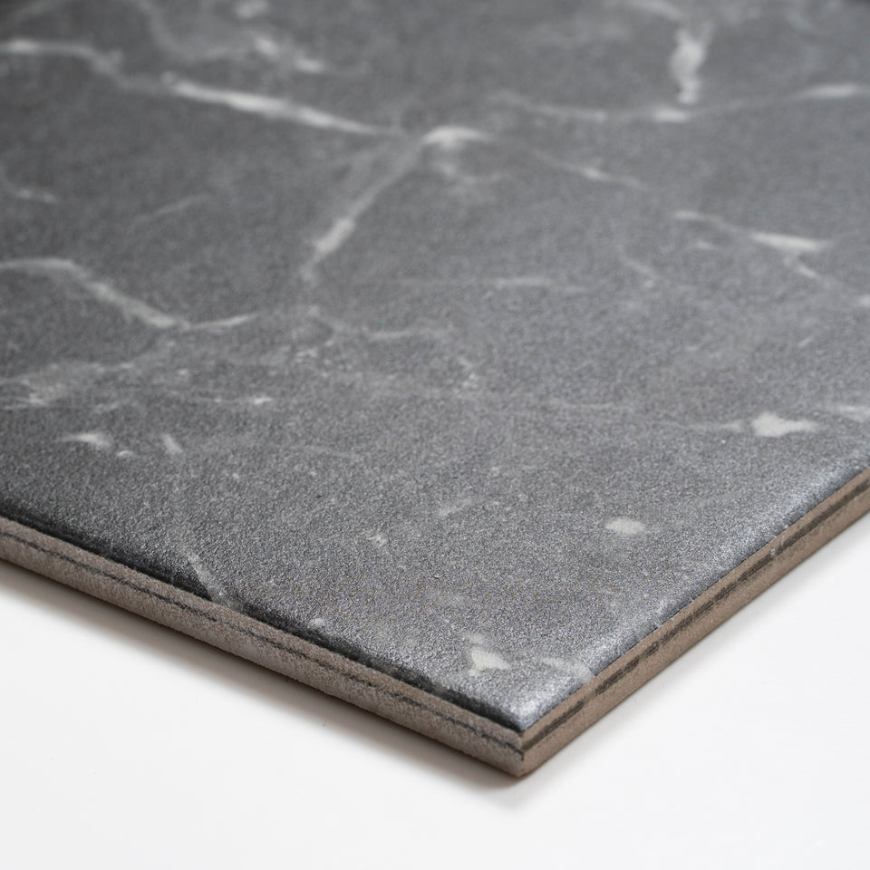 Matrix Black Marble Look Matte Porcelain Tile P3 200mm x 200mm