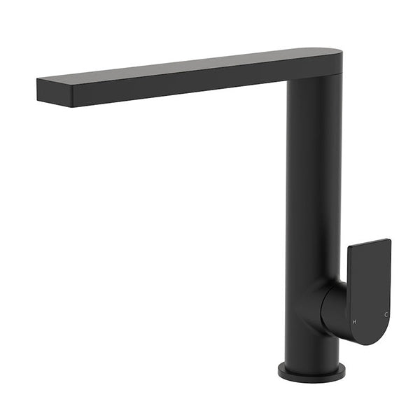 Clark Round Square Lead Free Sink Mixer - Matte Black