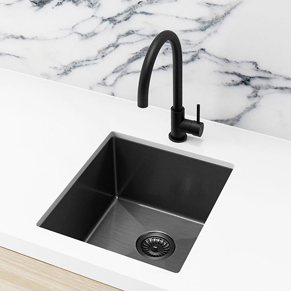 Meir Single Bowl PVD Kitchen Sink 440mm - Gunmetal Black